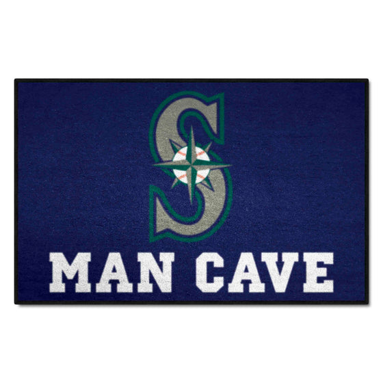 Seattle Mariners Man Cave Starter Mat Accent Rug - 19in. x 30in.