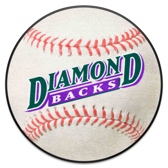 Arizona Diamondbacks Baseball Rug - 27in. Diameter 1998 Retro Logo