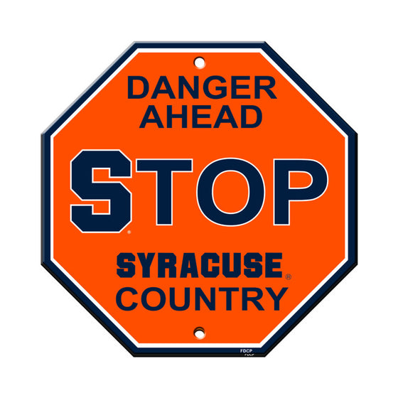 Syracuse Orange Sign 12x12 Plastic Stop Style CO