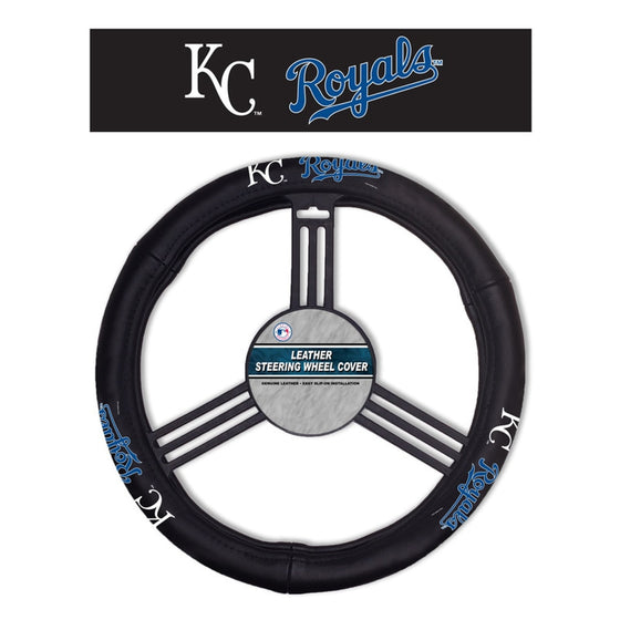 Kansas City Royals Steering Wheel Cover Leather CO