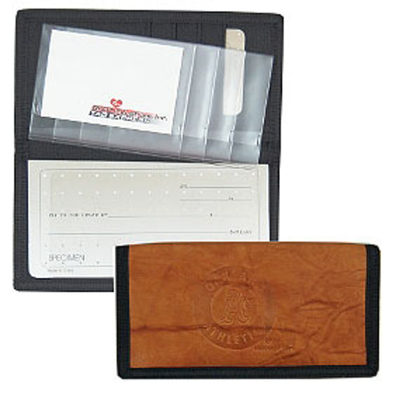 Oakland Athletics Checkbook Cover Leather/Nylon Embossed CO