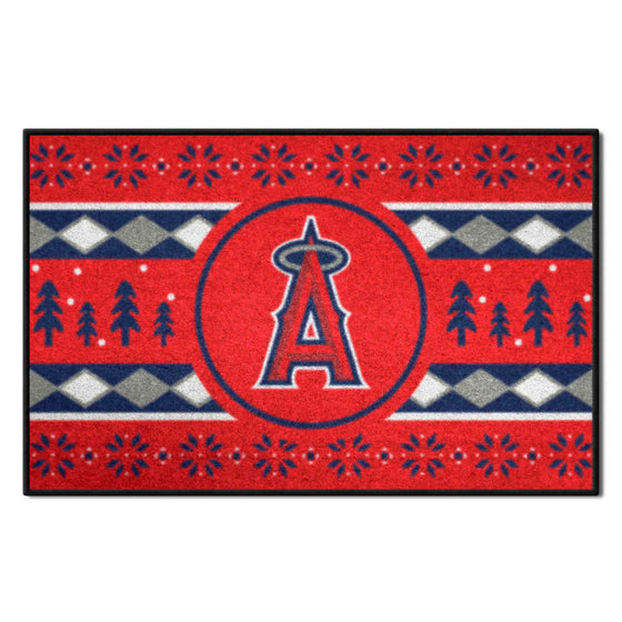 Los Angeles Angels Holiday Sweater Starter Mat Accent Rug - 19in. x 30in.