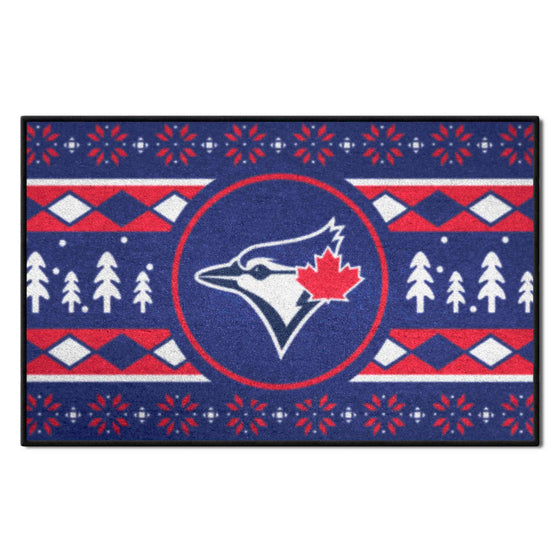 Toronto Blue Jays Holiday Sweater Starter Mat Accent Rug - 19in. x 30in.