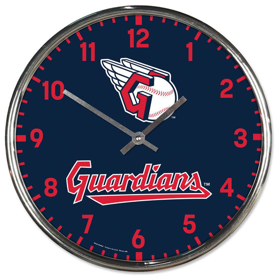 Cleveland Indians Round Chrome Wall Clock (CDG)