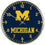 Michigan Wolverines Round Chrome Wall Clock (CDG)