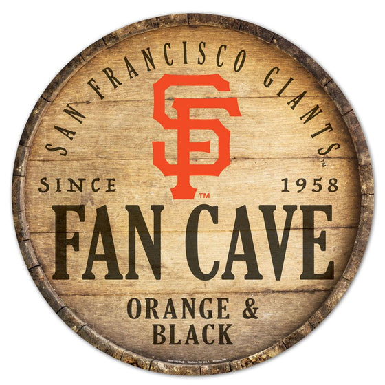 San Francisco Giants Sign Wood 14 Inch Round Barrel Top Design