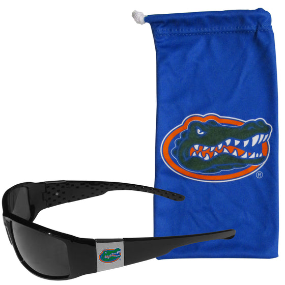 Florida Gators Chrome Wrap Sunglasses and Bag