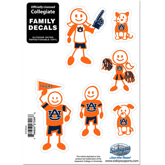 Auburn Tigers Family Decal Set Small