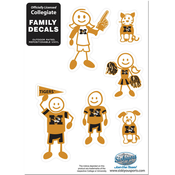 Missouri Tigers Family Decal Set Small