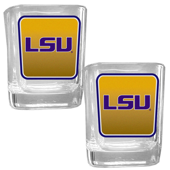 LSU Tigers Square Glass Shot Glass Set