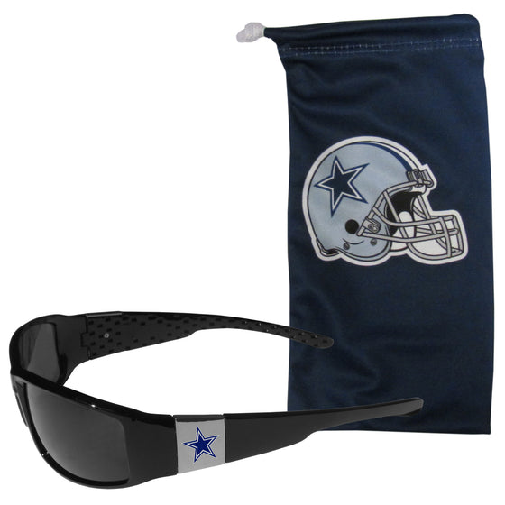 Dallas Cowboys Chrome Wrap Sunglasses and Bag