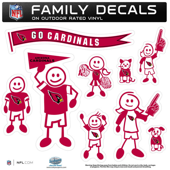 Arizona Cardinals Family Decal Set Large