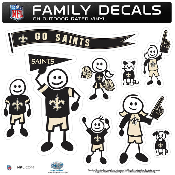 New Orleans Saints Family Decal Set Large