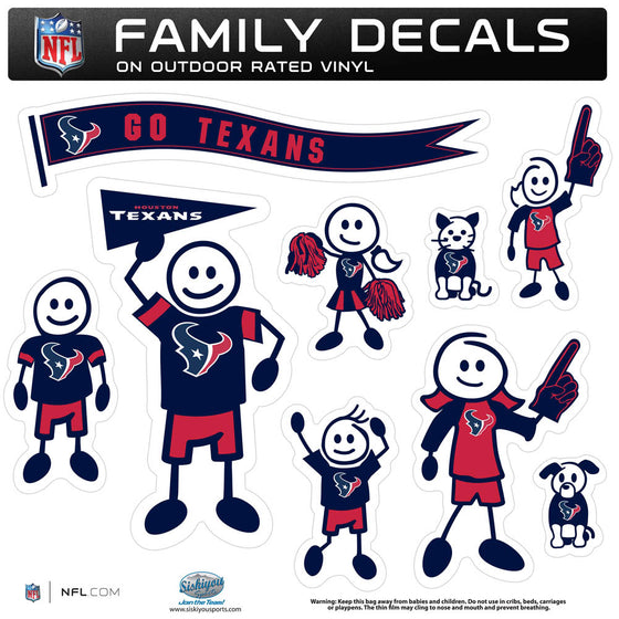 Houston Texans Family Decal Set Large