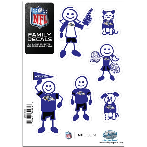 Baltimore Ravens Family Decal Set Small