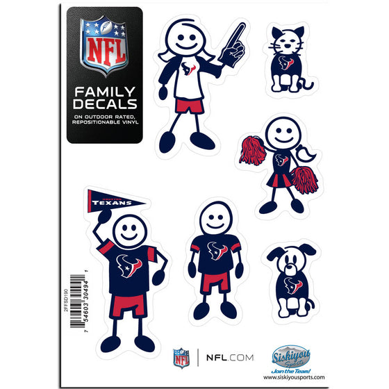 Houston Texans Family Decal Set Small