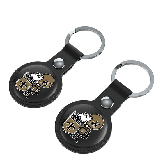 New Orleans Saints Historic Collection Insignia Black Airtag Holder 2-Pack-2