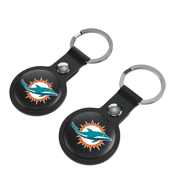 Miami Dolphins Insignia Black Airtag Holder 2-Pack-2