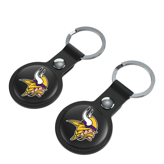 Minnesota Vikings Insignia Black Airtag Holder 2-Pack-2