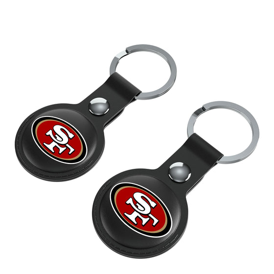 San Francisco 49ers Insignia Black Airtag Holder 2-Pack-2