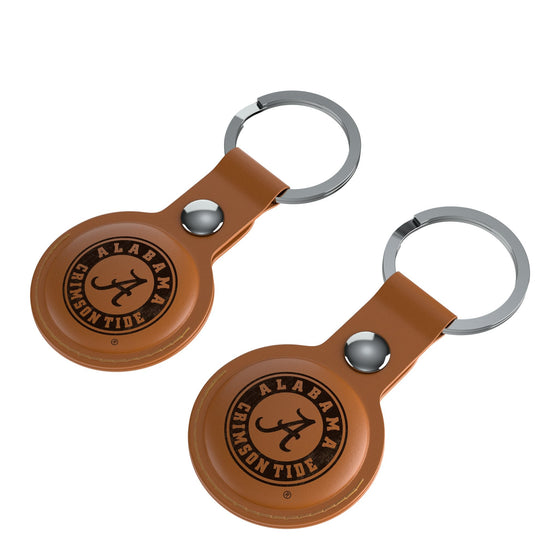 Alabama Crimson Tide Burn Brown Airtag Holder 2-Pack-2