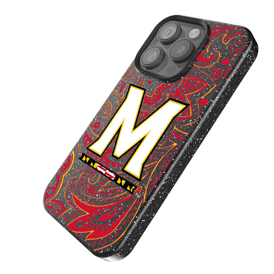 Maryland Terrapins Paisley Bling Phone Case-1