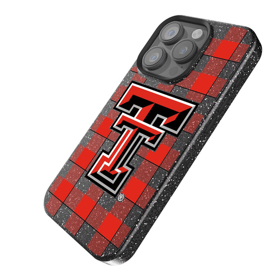 Texas Tech Red Raiders Plaid Bling Phone Case-1