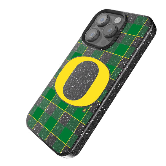 Oregon Ducks Plaid Bling Phone Case-1