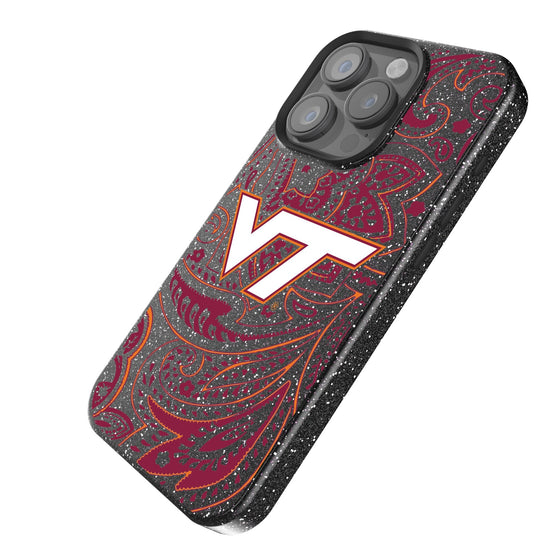 Virginia Tech Hokies Paisley Bling Phone Case-1