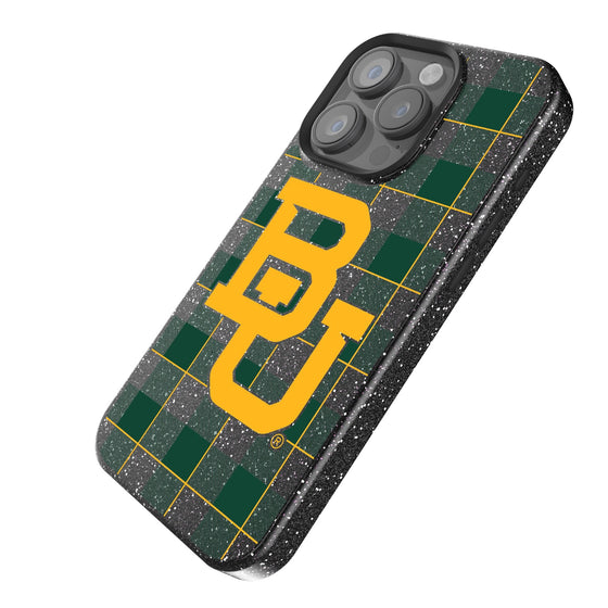 Baylor Bears Plaid Bling Phone Case-1