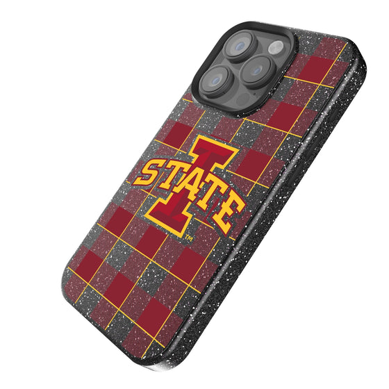 Iowa State Cyclones Plaid Bling Phone Case-1