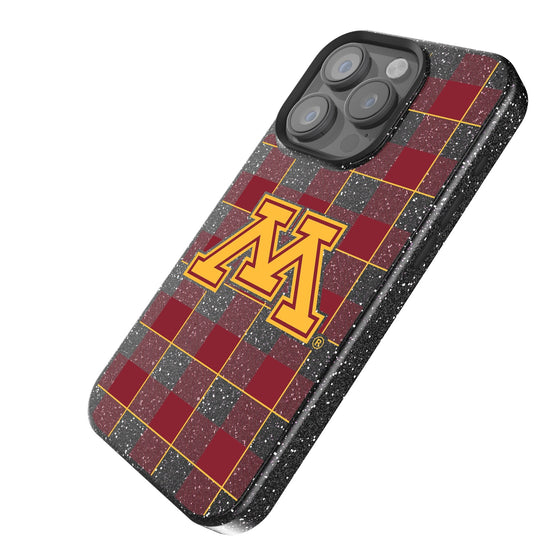 Minnesota Golden Gophers Plaid Bling Phone Case-1