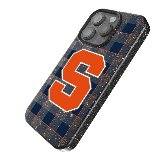 Syracuse Orange Plaid Bling Phone Case-1