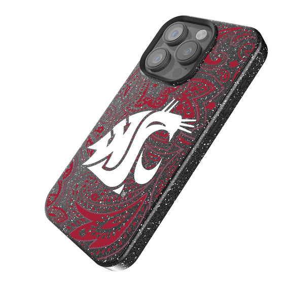 Washington State Cougars Paisley Bling Phone Case-1