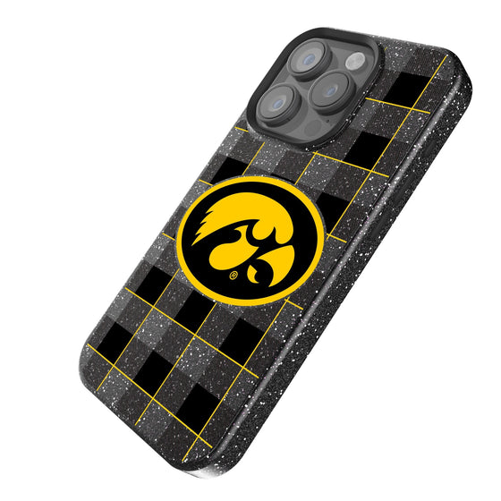 Iowa Hawkeyes Plaid Bling Phone Case-1