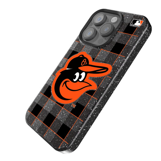 Baltimore Orioles Plaid Bling Phone Case-1