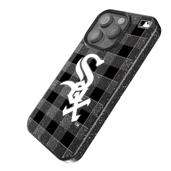 Chicago White Sox Plaid Bling Phone Case-1