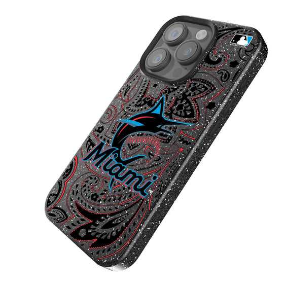 Miami Marlins Paisley Bling Phone Case-1