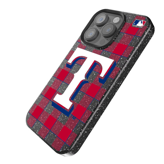 Texas Rangers Plaid Bling Phone Case-1