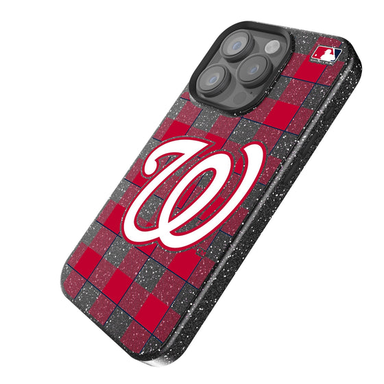 Washington Nationals Plaid Bling Phone Case-1