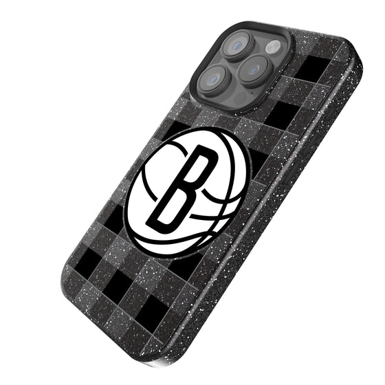 Brooklyn Nets Plaid Bling Phone Case-1