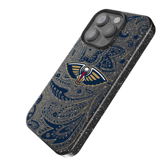 New Orleans Pelicans Paisley Bling Phone Case-1