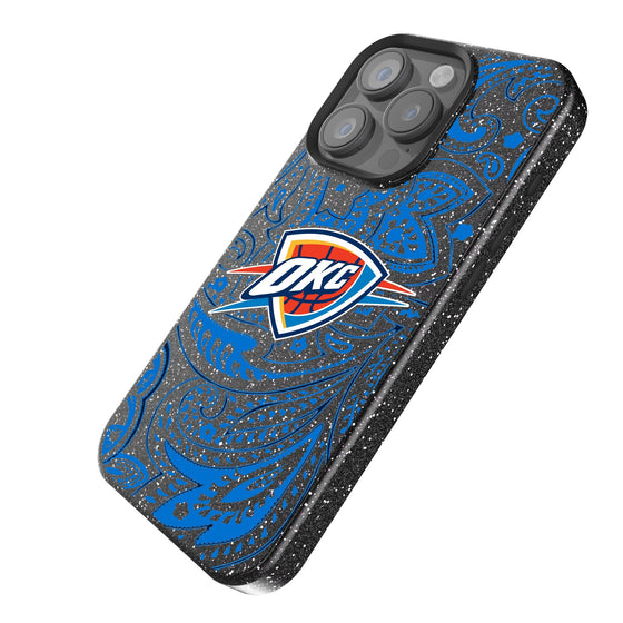 Oklahoma City Thunder Paisley Bling Phone Case-1