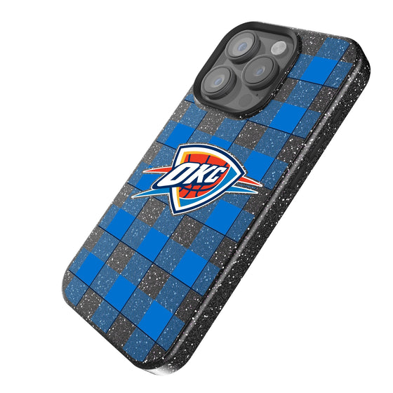 Oklahoma City Thunder Plaid Bling Phone Case-1