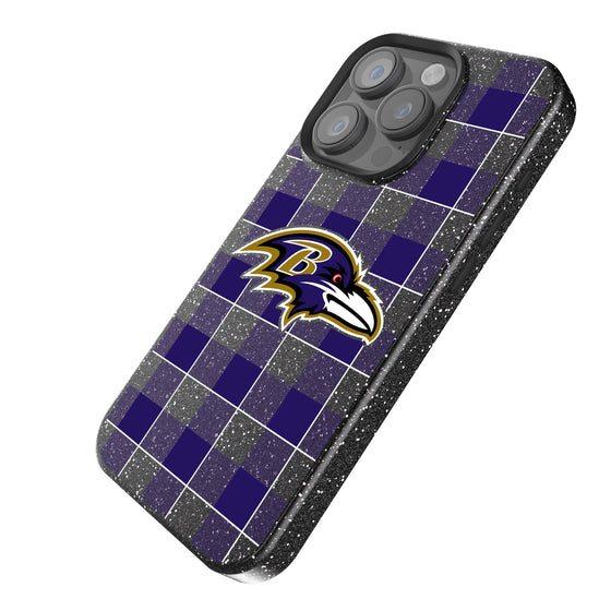 Baltimore Ravens Plaid Bling Phone Case-1