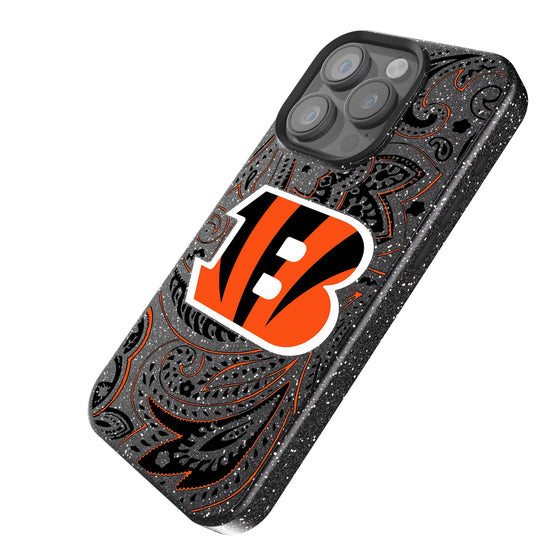 Cincinnati Bengals Paisley Bling Phone Case-1