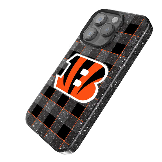 Cincinnati Bengals Plaid Bling Phone Case-1