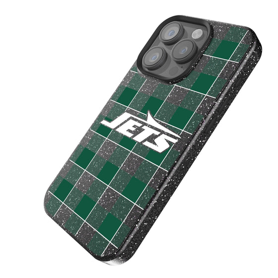 New York Jets Plaid Bling Phone Case-1