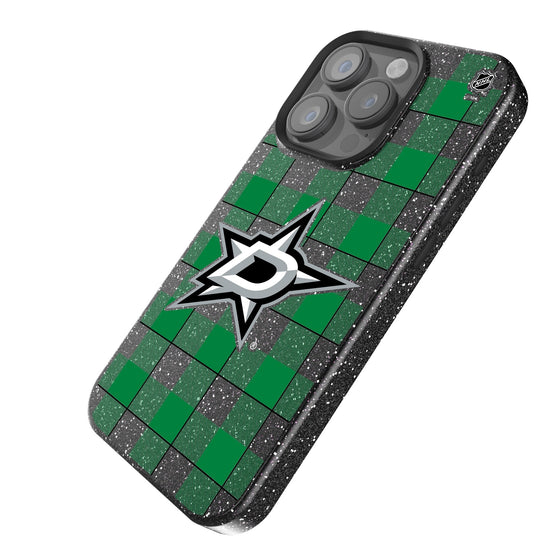 Dallas Stars Plaid Bling Phone Case-1