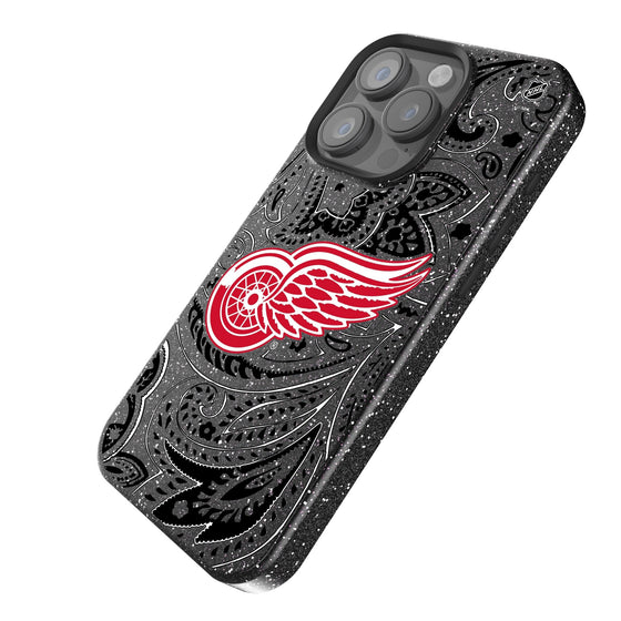 Detroit Red Wings Paisley Bling Phone Case-1